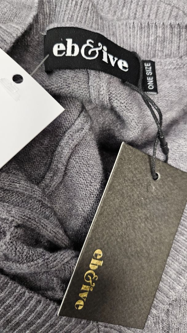 Eb & Ive Grey Poncho BNWT (OSFM)