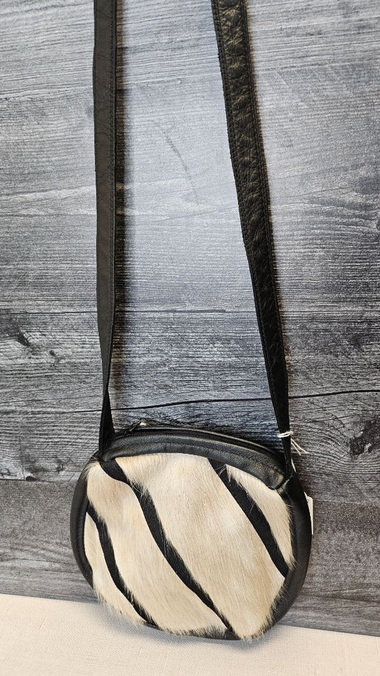 Unknown Black/Fur Leather/Fur Bag 22x22cm