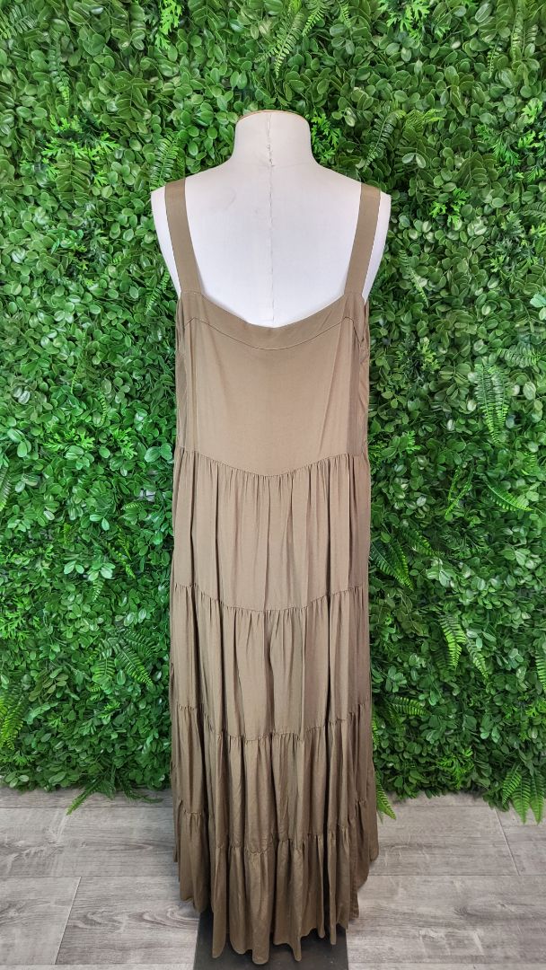 Witchery Khaki Tiered Maxi Dress (14)