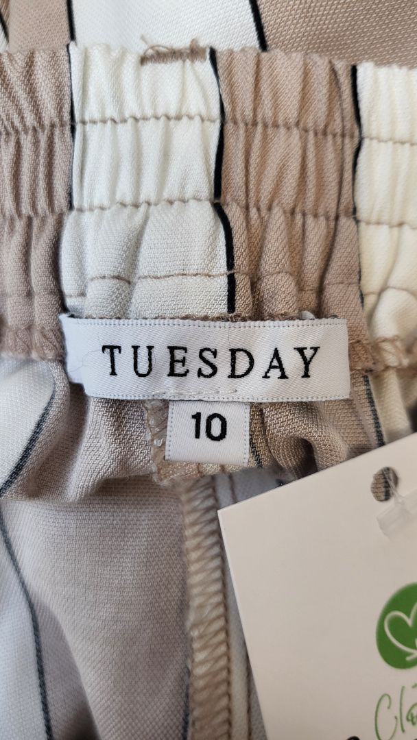 Tuesday Taupe/Cream Stripe Pant (10)