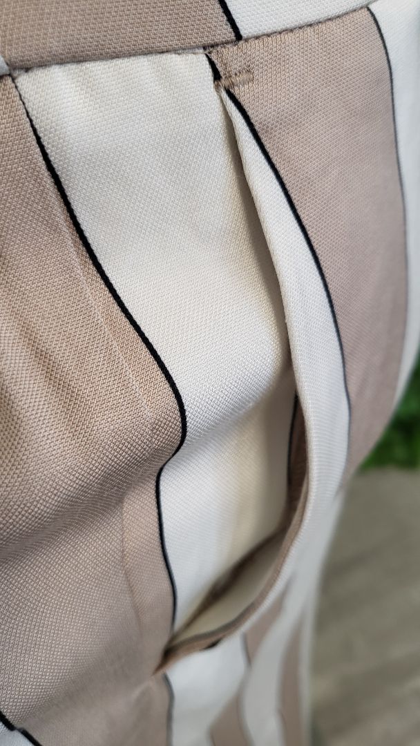 Tuesday Taupe/Cream Stripe Pant (10)