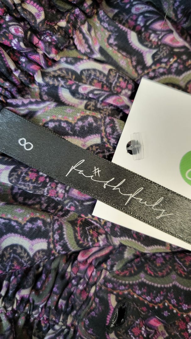 Moochi Faithfully Print Sheer Dress (8-10)