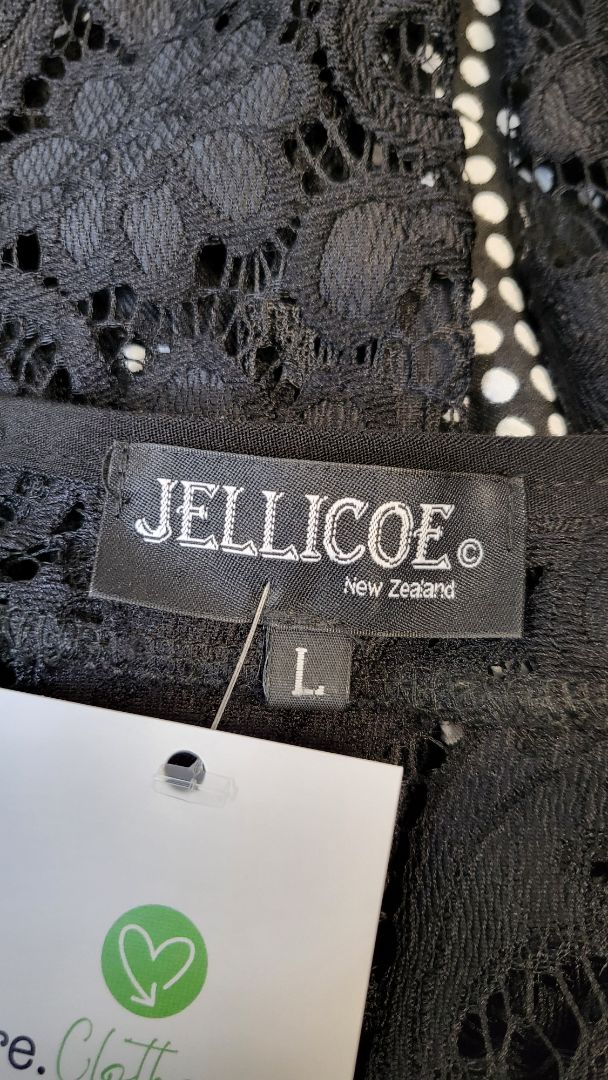 Jellicoe Black/White Lace Insert Jacket (14)