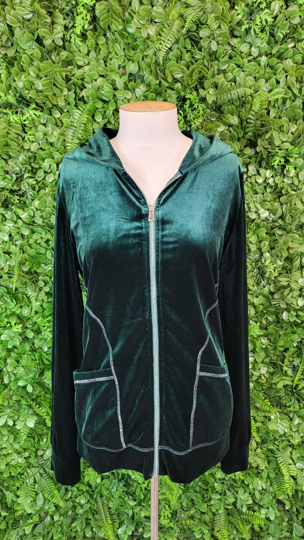 Trelise Cooper Emerald Velvet Logo Hoodie (14)