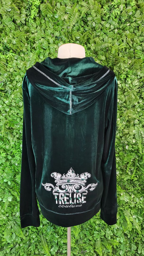 Trelise Cooper Emerald Velvet Logo Hoodie (14)