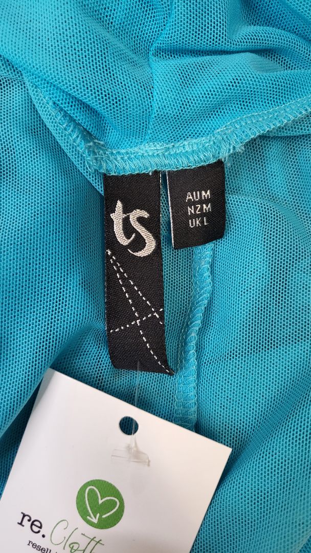 TS Blue Mesh Overlay Top (18-20)