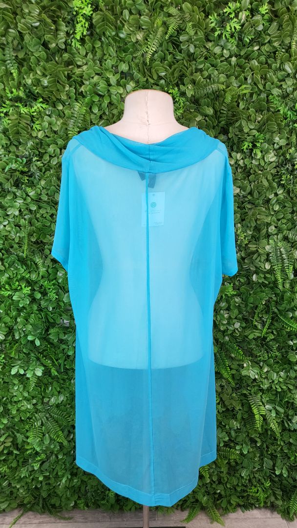 TS Blue Mesh Overlay Top (18-20)