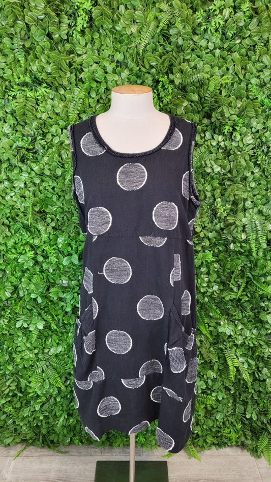 Lemon Tree Print Linen Blend Dress (12)