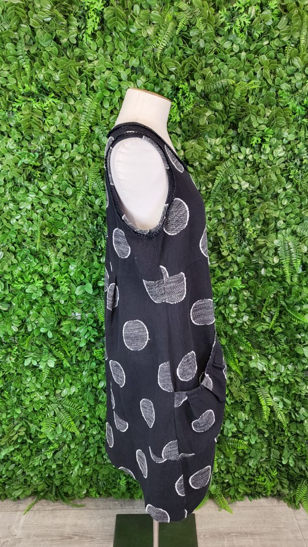 Lemon Tree Print Linen Blend Dress (12)