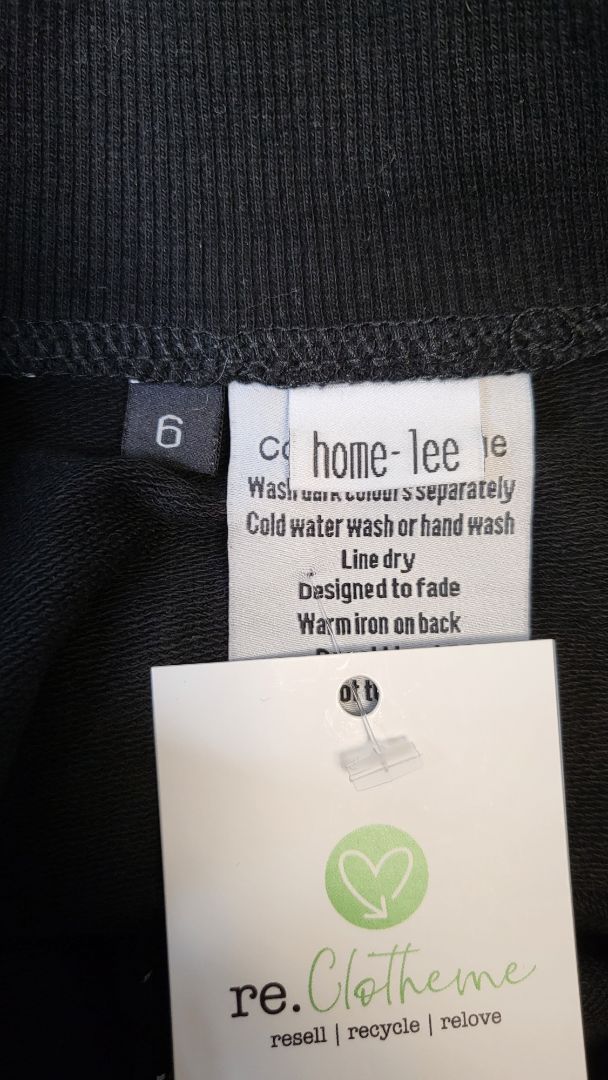 Home Lee Black/White Zip Up Sweat (6-10)