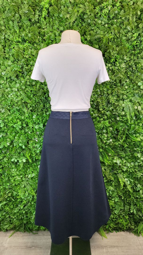 Country Road Navy A-Line Midi Skirt (16)