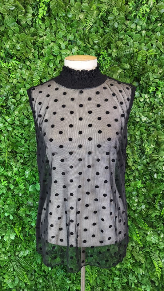 Blacklist Black Sheer Spot Top (16)