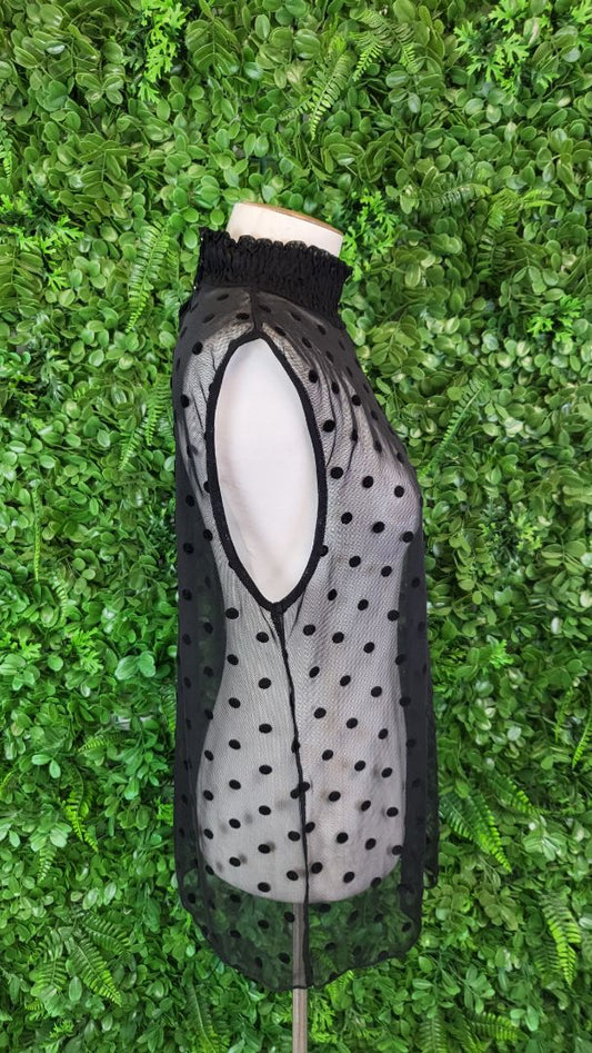 Blacklist Black Sheer Spot Top (16)