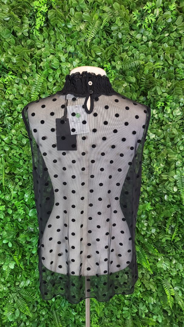 Blacklist Black Sheer Spot Top (16)