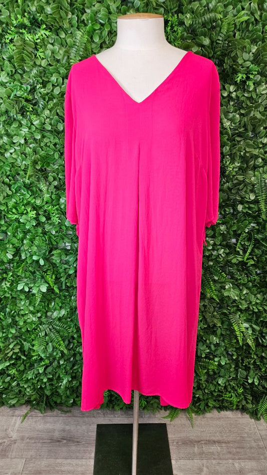 Cashews Pink Georgette Dress (14)