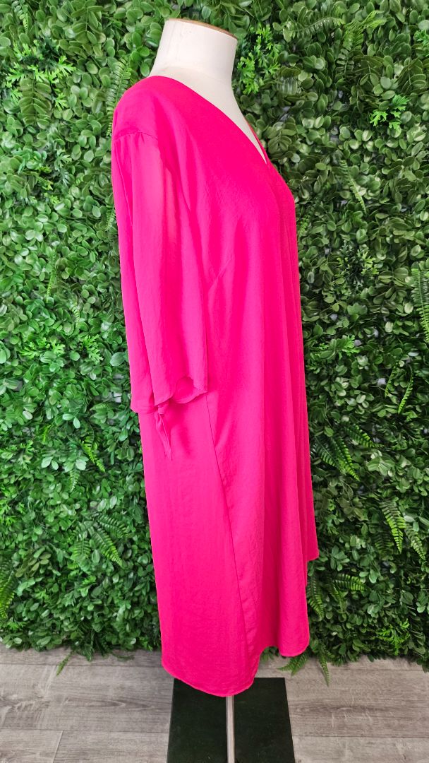 Cashews Pink Georgette Dress (14)