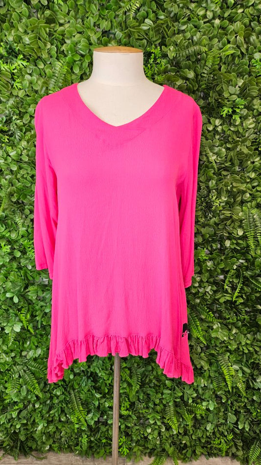 Jellicoe Pink Frill Hem Top (10)