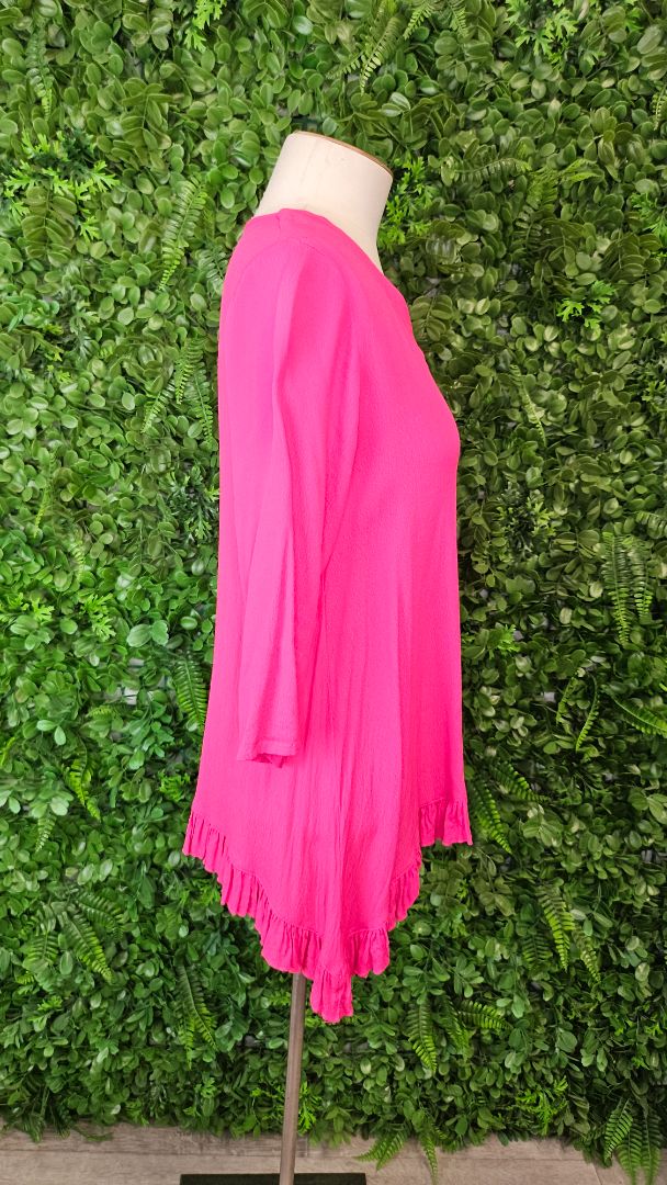 Jellicoe Pink Frill Hem Top (10)