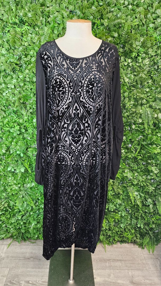 Jellicoe Black Burnt Out Dress (12)