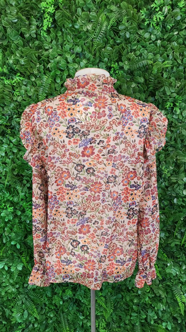 Molly Bracken Floral Tie Neck Top (10-12)