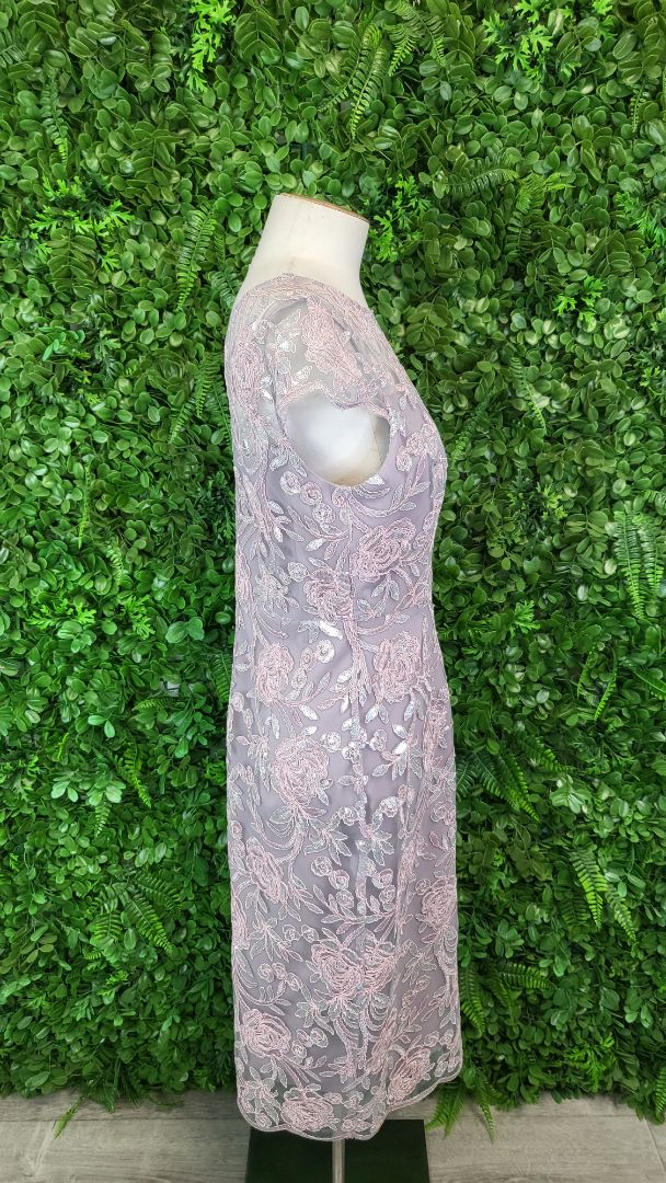 Anthea Crawford Soft Rose Sequin Shift Dress BNWT (10)