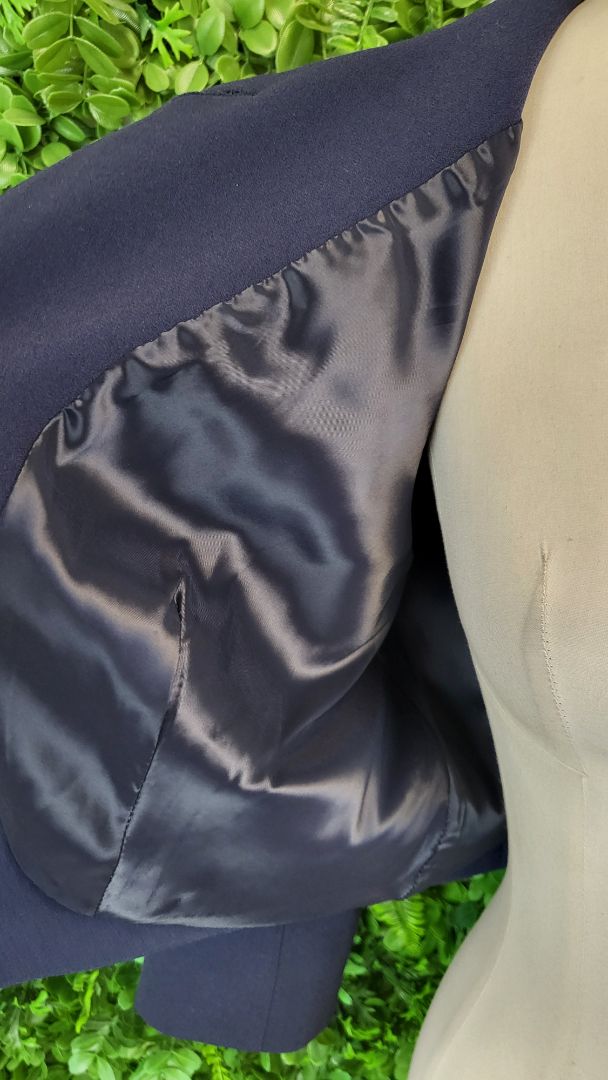 Anthea Crawford Navy Cropped Tailored Jacket (10)