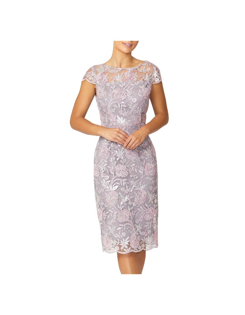 Anthea Crawford Soft Rose Sequin Shift Dress BNWT (10)