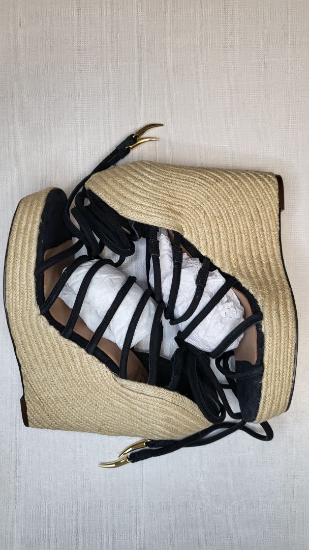 Ava & Aiden Black Platform Wedge NEW (9)