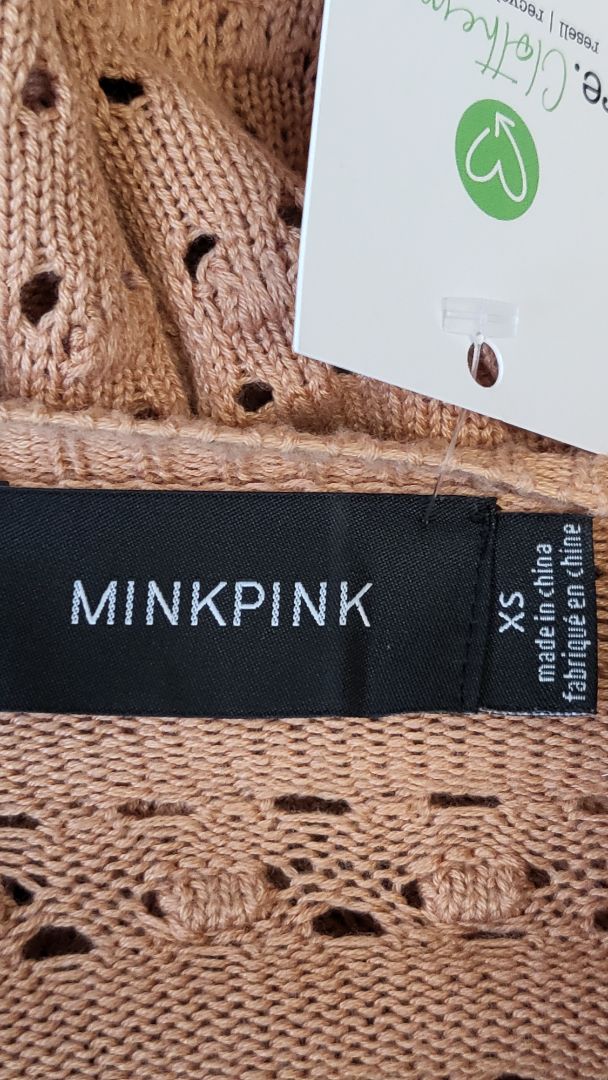Mink Pink Tan Knit Top (8-10)