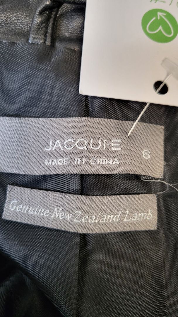 Jacqui.E Black Leather Jacket (6-8)