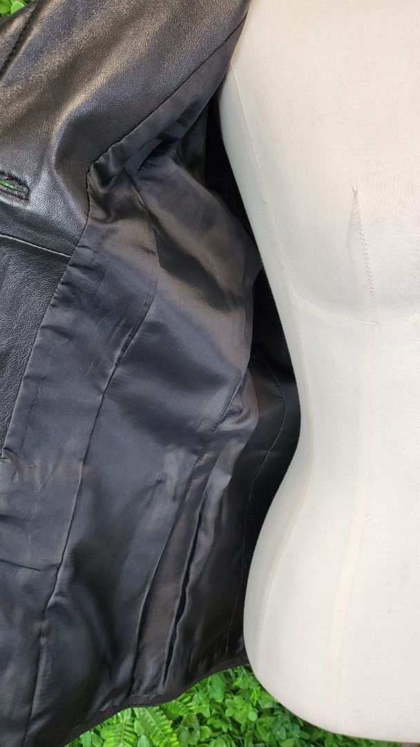 Jacqui.E Black Leather Jacket (6-8)