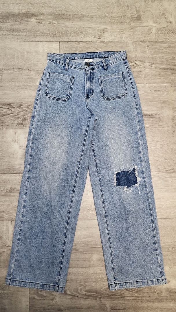 Style Laundry Washed Denim Wide Leg Jean (XS)