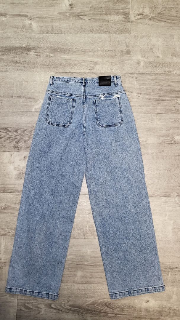 Style Laundry Washed Denim Wide Leg Jean (XS)