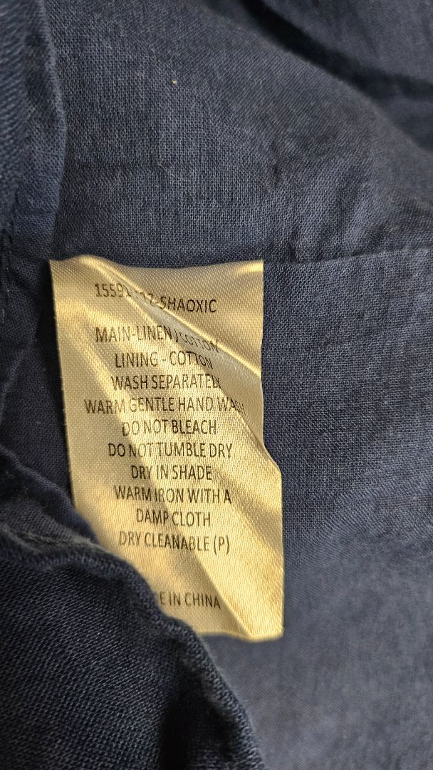 Fate+Becker Dark Blue Linen Blend Top (14)