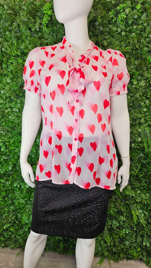 Hell Bunny Pink Aphrodite Blouse NEW (20)