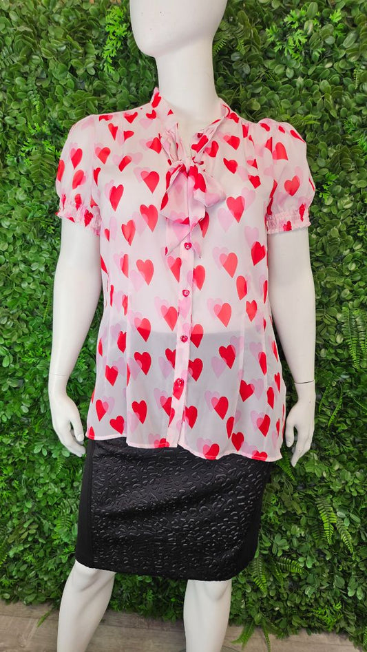 Hell Bunny Pink Aphrodite Blouse NEW (20)