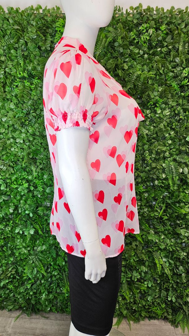 Hell Bunny Pink Aphrodite Blouse NEW (20)