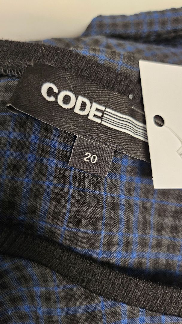 Code Blue/Black Gingham Top (20)