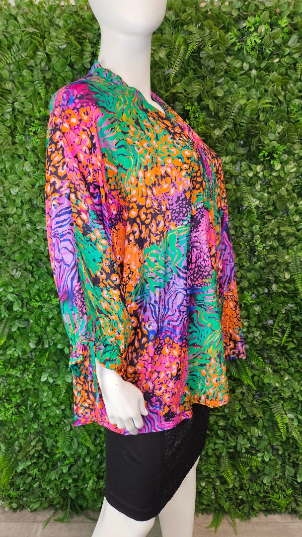 Ts Print V Placket Top (22-24)