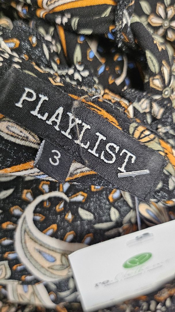 Playlist Print Flare Sleeve Dress (20-22)