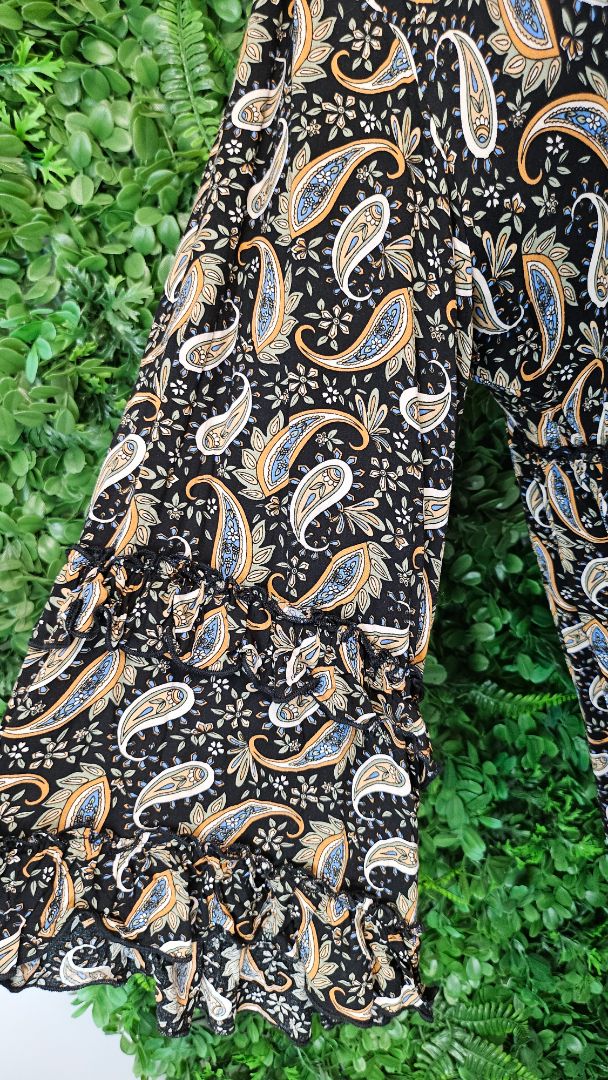 Playlist Print Flare Sleeve Dress (20-22)