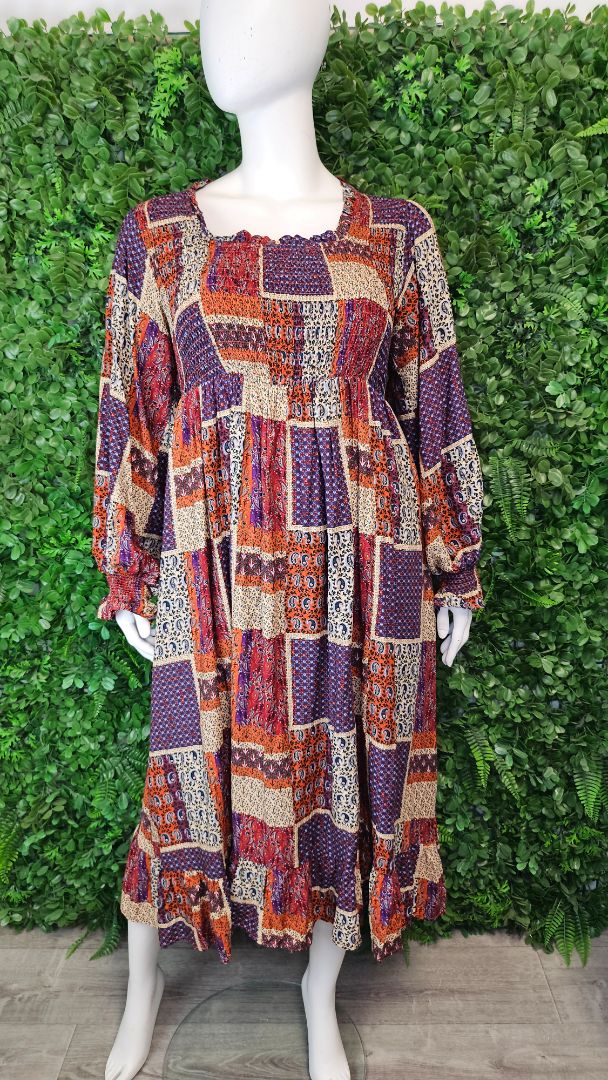 Isla-Maree Pattern Boho Dress (20-22)