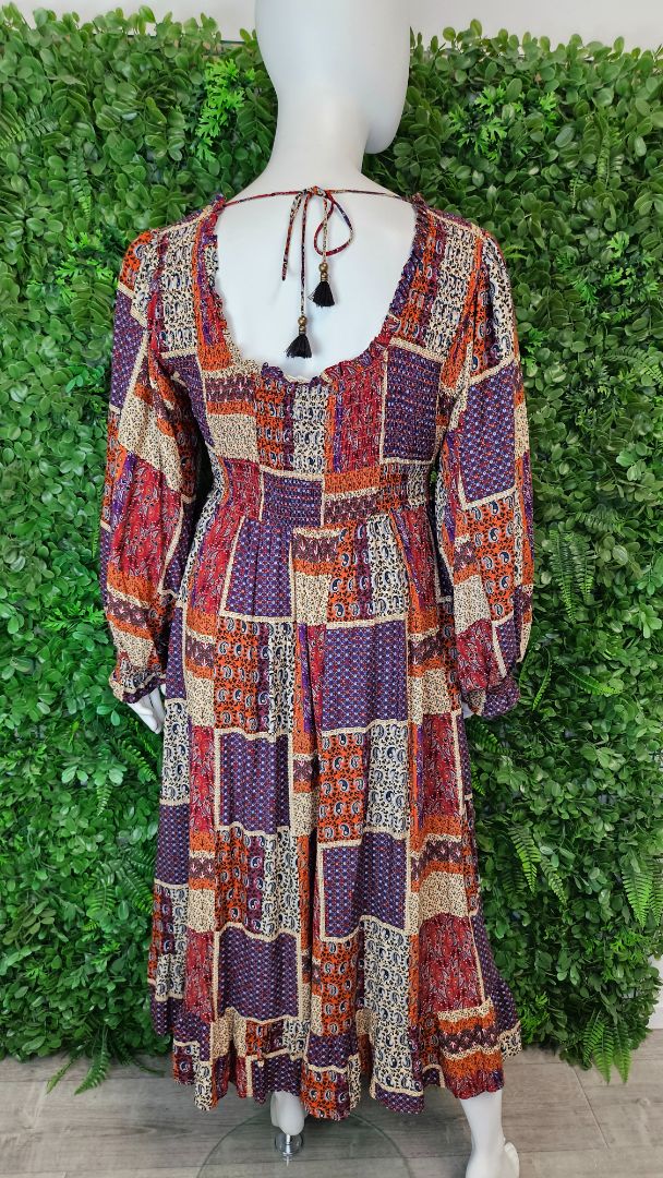 Isla-Maree Pattern Boho Dress (20-22)