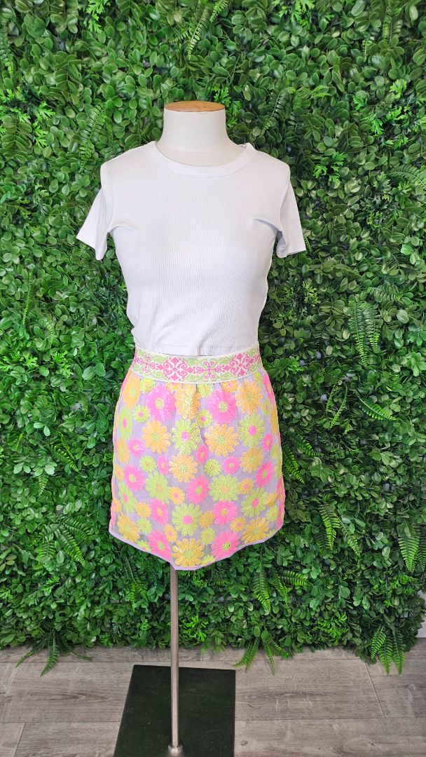 Augustine Fluro Star Sequin Mini Skirt (8)