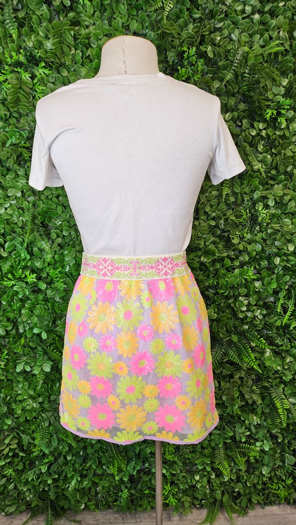 Augustine Fluro Star Sequin Mini Skirt (8)