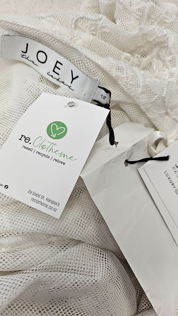 Joey White Beaded Dress BNWT (12)