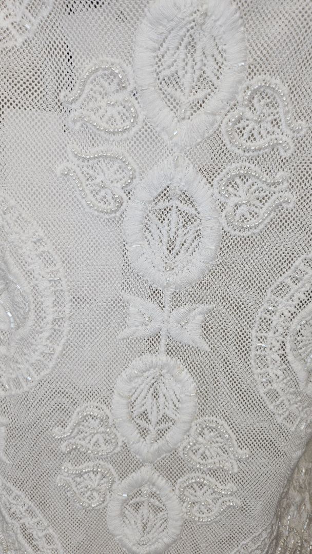 Joey White Beaded Dress BNWT (12)