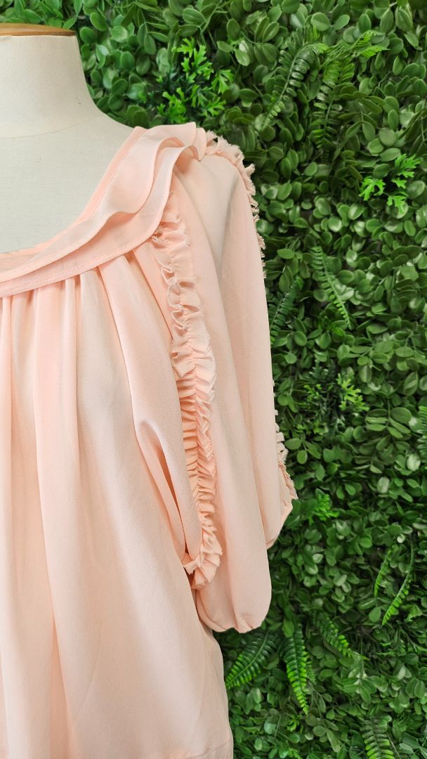 Augustine Apricot Ruffle Top (12)