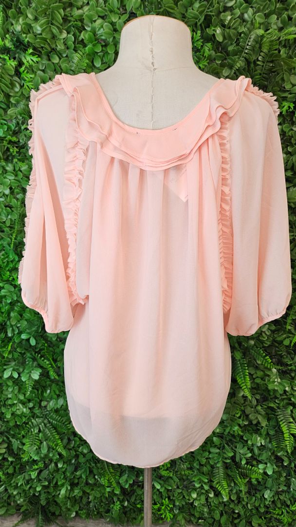 Augustine Apricot Ruffle Top (12)