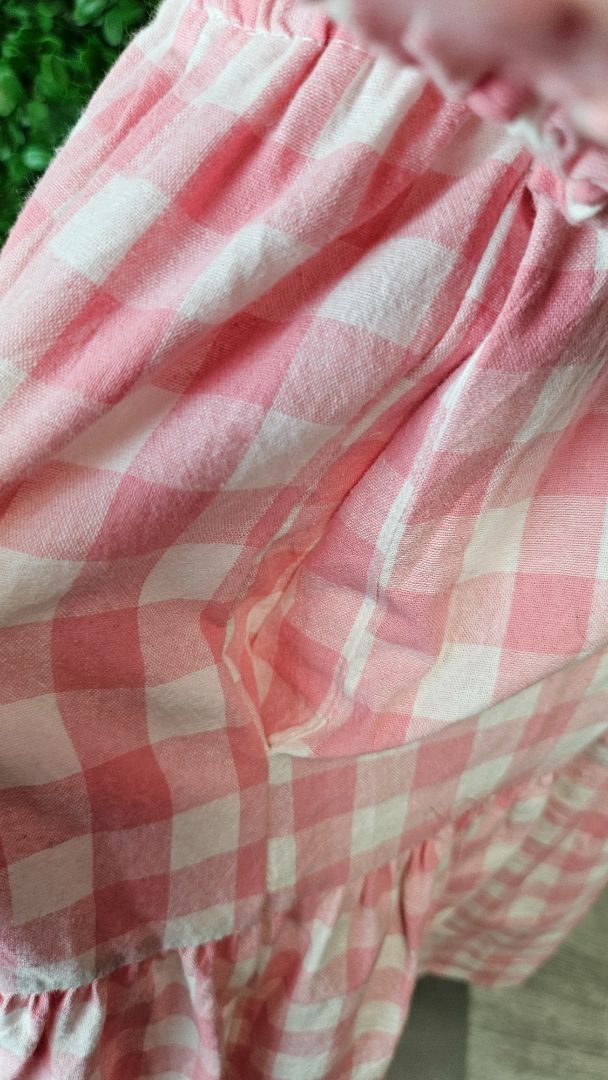 Feather+Noise Pink Gingham Tier Sun Dress (12)